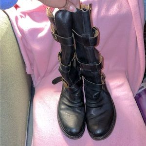 Fiorentini+Baker "Eternity" Belted Boots Black